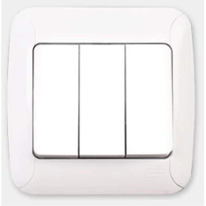 Günsan Fantasy Üçlü Anahtar Beyaz Renk