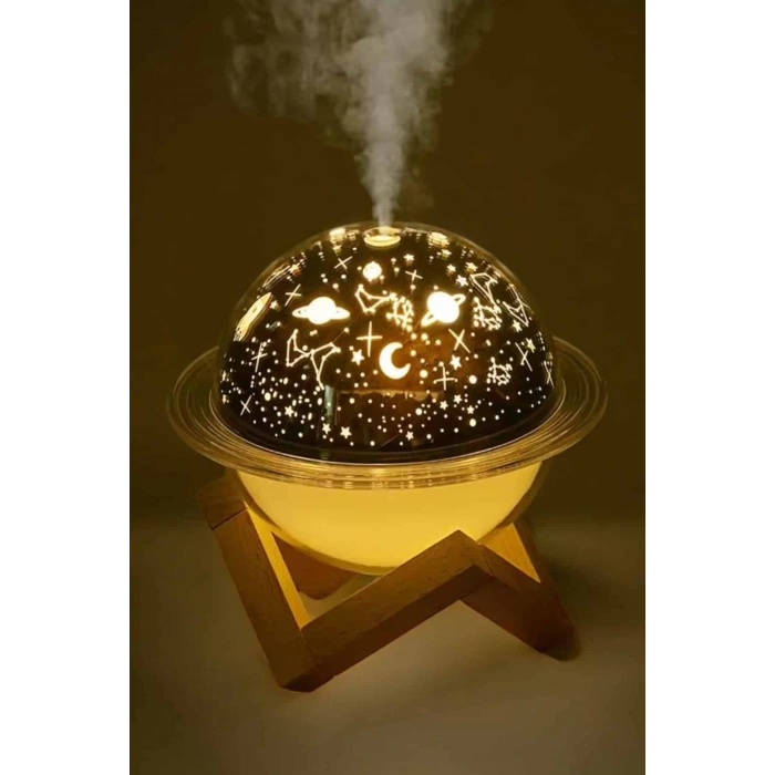 Hava Nemlendirici Masa ve Gece Lambası USB Projeksiyon Aromaterapi