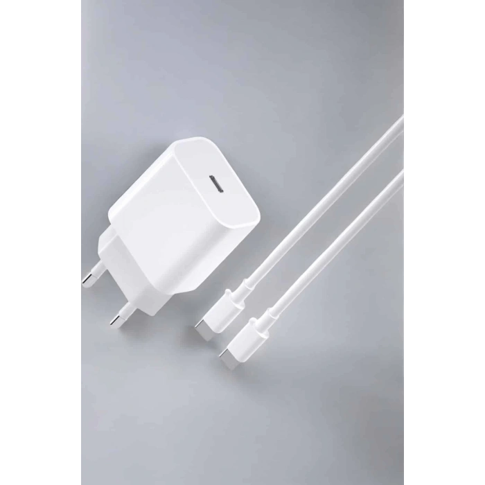 İOS Uyumlu Type-C Girişli Hızlı Şarj 15/15 Pro Max Adaptör ve Kablosu