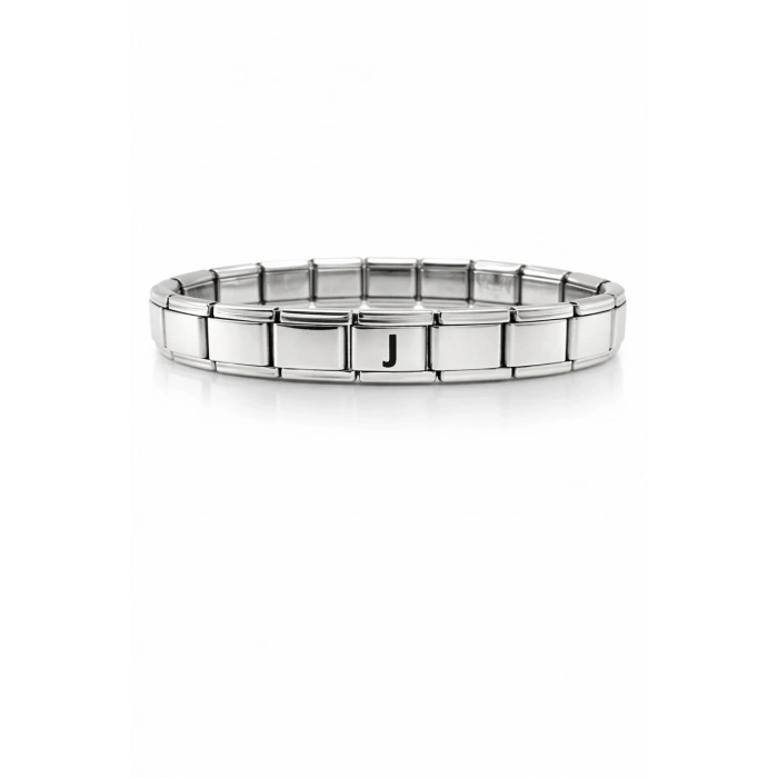 J Harfli Çelik Bileklik – Kişiye Özel Baş Harf Bileklik – Paslanmaz Çelik Zarif Bileklik