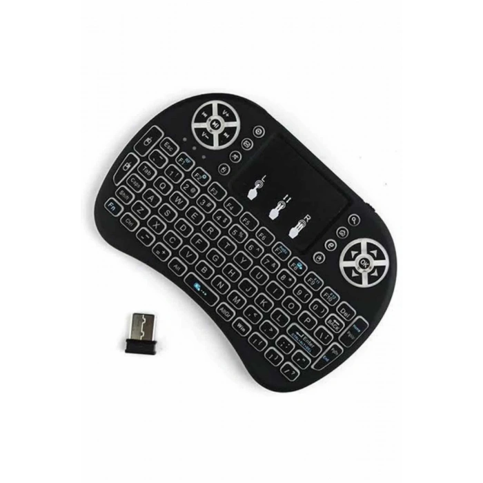 Kablosuz Türkçe Q Klavye RGB Işıklı Televizyon Ps3 Dokunmatik Mouse