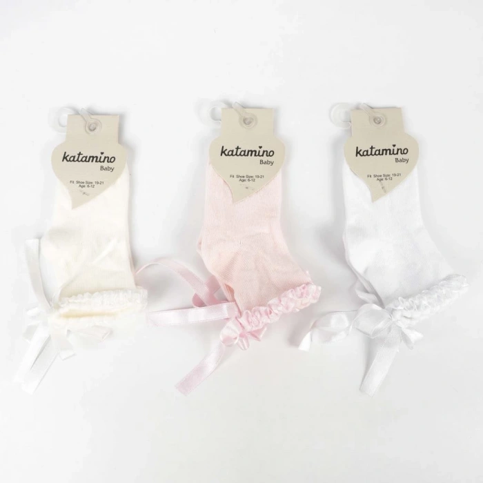 Katamino Oben Aks Kız Bebek Soket Çorap K48019 Asorti