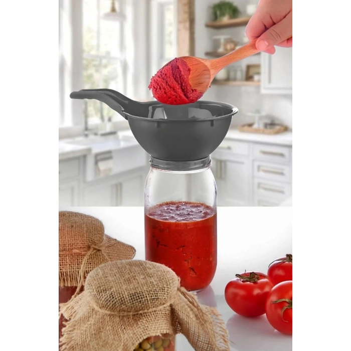 Kavanoz Hunisi - Konserve Reçel Hunisi Geniş Ağızlı - Saplı