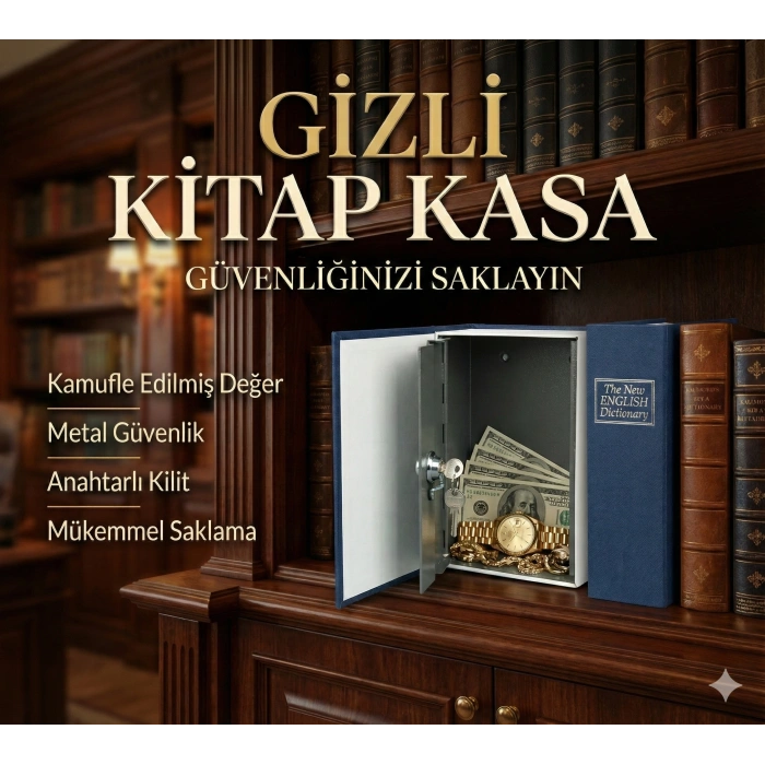 Kitap Görünümlü Gizli Kasa