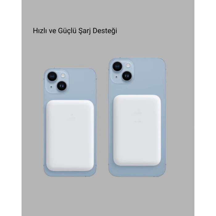 MagSafe Uyumlu Kablosuz Batarya – 27W Hızlı Şarj Destekli Kompakt Güç Bankası