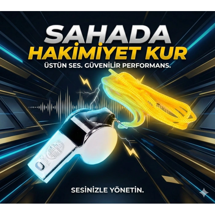 Metal Ipli Hakem ve Deprem Düdüğü (24lü)