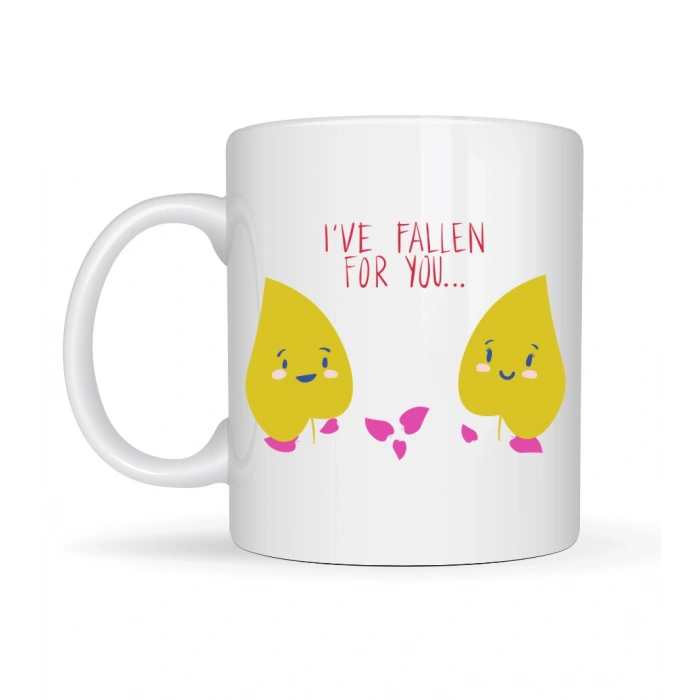 Model 29 – I’ve Fallen For You Yazılı Sevimli Aşk Temalı Porselen Kupa
