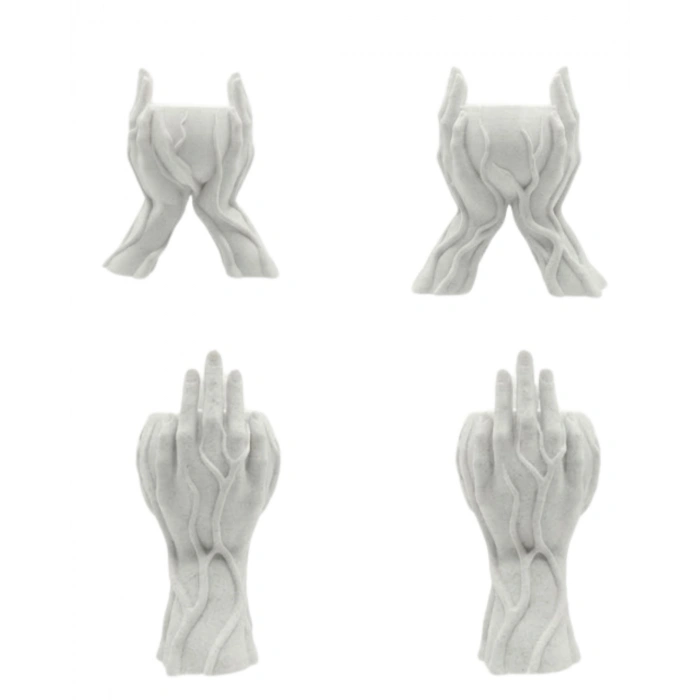 Modern Ev Dekoru İçin El Şeklinde 3D Baskı Dekoratif Saksı Vazo