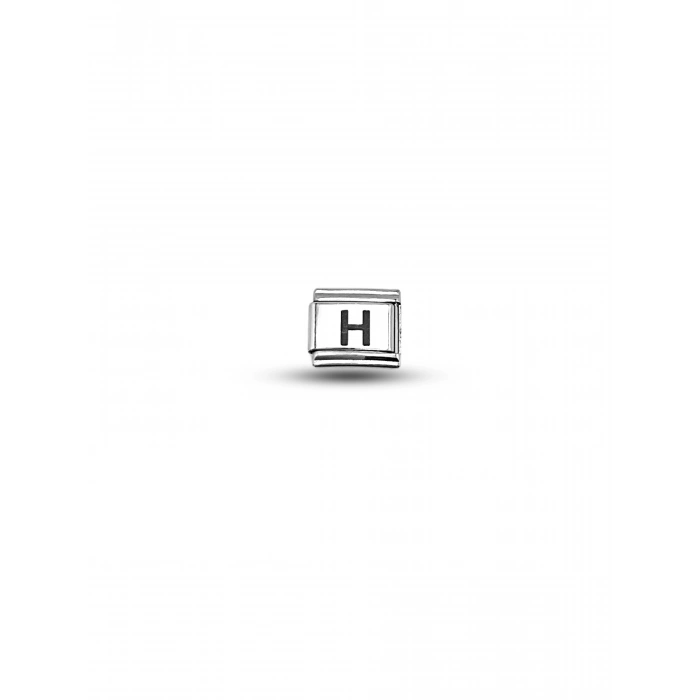 Nomination Uyumlu H Harf Charm , Çelik Bileklik Aksesuarı , Kişiye Özel Harf Modülü , Minimal & Şık Tasarım