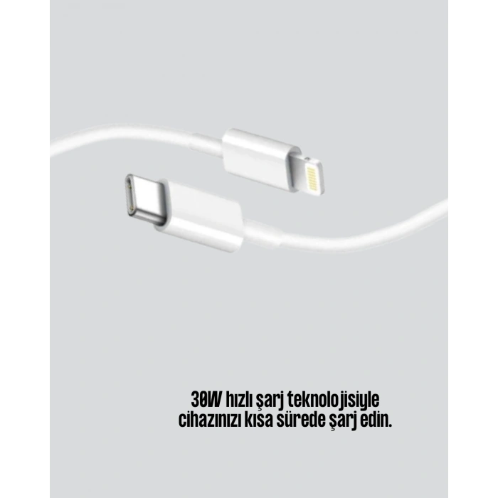 Orijinal Kalite 30W Type-C Lightning Hızlı Şarj Kablosu – 1.2m Dayanıklı