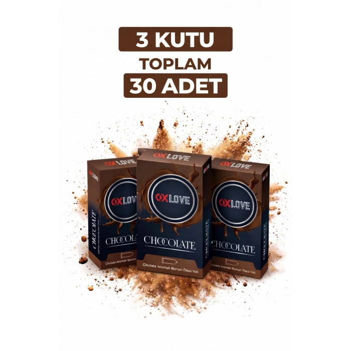 OxLove Chocolate Aromalı Prezervatif 10lu 3 Kutu
