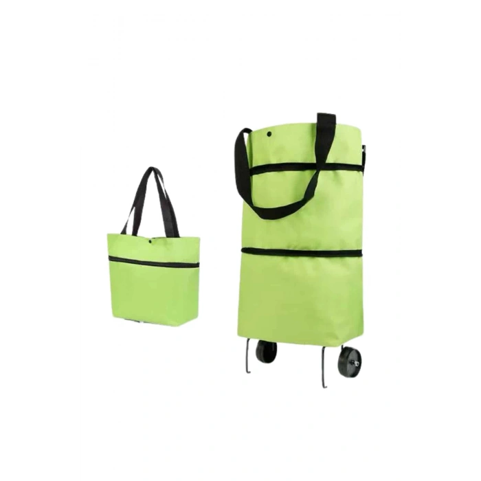 Pazar Arabası ve Alışveriş Çantası Çift Yönlü Kolay Tekerlekli Taşınabilir