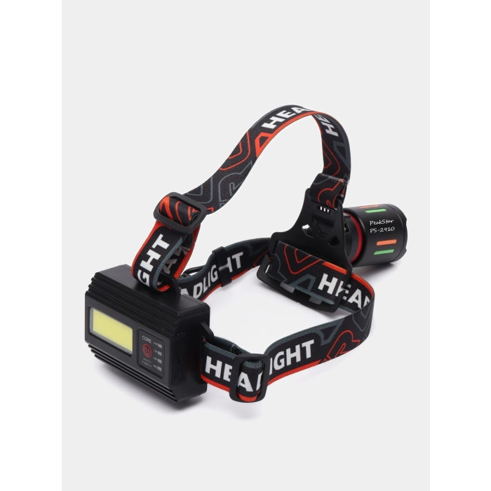 PeakStar PS-2910 Şarjlı Profesyonel Zoomlu Kamp Avcı Balıkçı Kafa Lambası Feneri