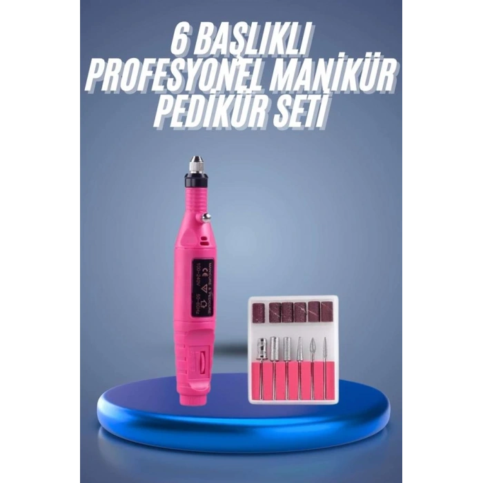 Profesyonel Manikür Pedikür Seti Törpü Makinesi Protez Tırnak Çıkarma