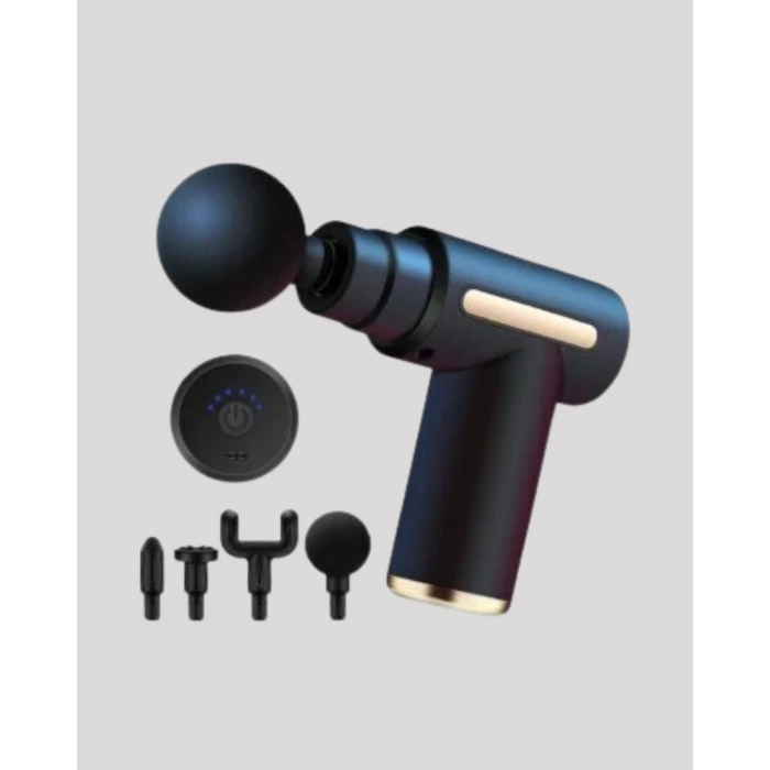 Profesyonel Masaj Tabancası 6 Kademeli Derin Kas Terapisi 4 Başlıklı Şarjlı Sessiz Motor