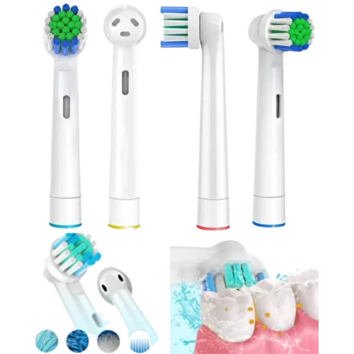 Renk Halkalı Aile Tipi Diş Fırçası Yedek Başlığı 4’lü Paket