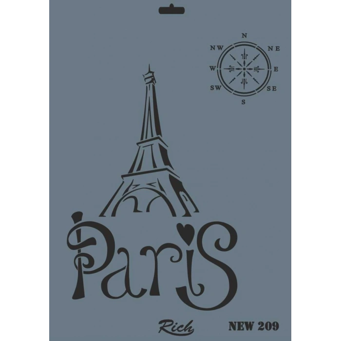 Rich New Seri N-209 Stencil 35x25 cm