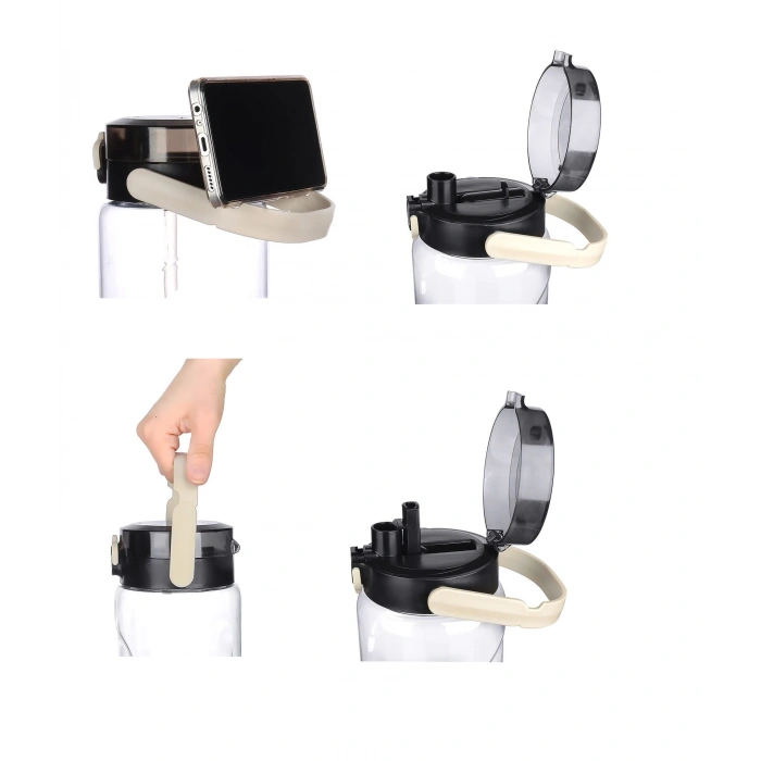 Şeffaf Matara - 2000 ml - 67,6 oz - WATERMODE Matara