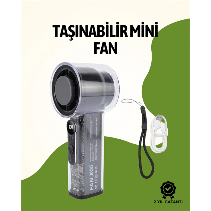Sessiz Çalışan Taşınabilir Fan | Dijital Göstergeli | 100 Kademeli Hız Ayarı