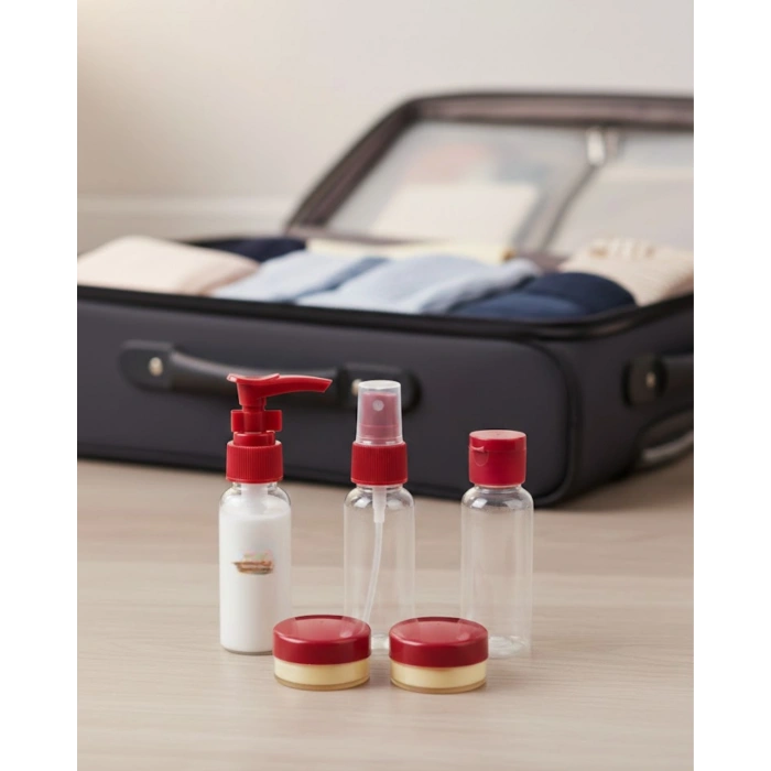 Seyahat İçin 5’li Şeffaf Kozmetik Organizer Seti