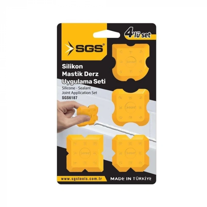 Sgs 6187 Silikon Mastik Derz Çekme Aparatı 4 Parça