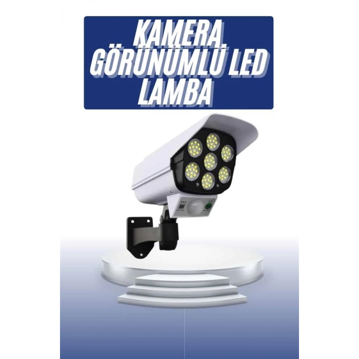 Solar Bahçe Lambası Uzaktan Kumandalı Kamera Görünümlü Hareket Sensörlü