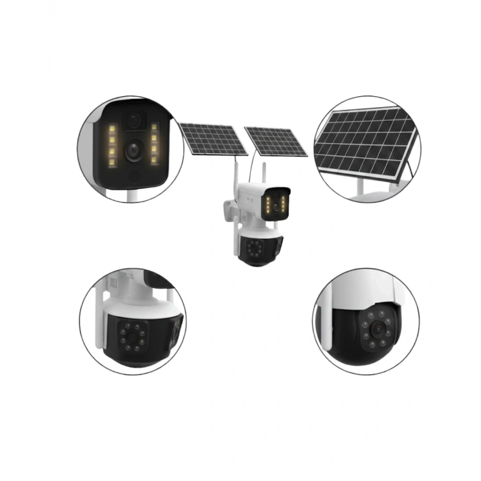 Solar Enerjili 4G Kablosuz Güvenlik Kamerası 12000mAh Bataryalı