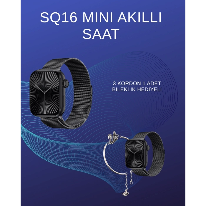 SQ-16 Mini Series 10 Akıllı Saat | Spor Modları, Bildirim ve Müzik Kontrolü