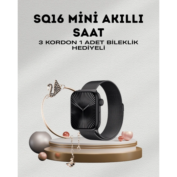 SQ-16 Mini Series 10 – Dokunmatik Akıllı Saat | Kalp Ritmi, SpO2, Uyku Takibi