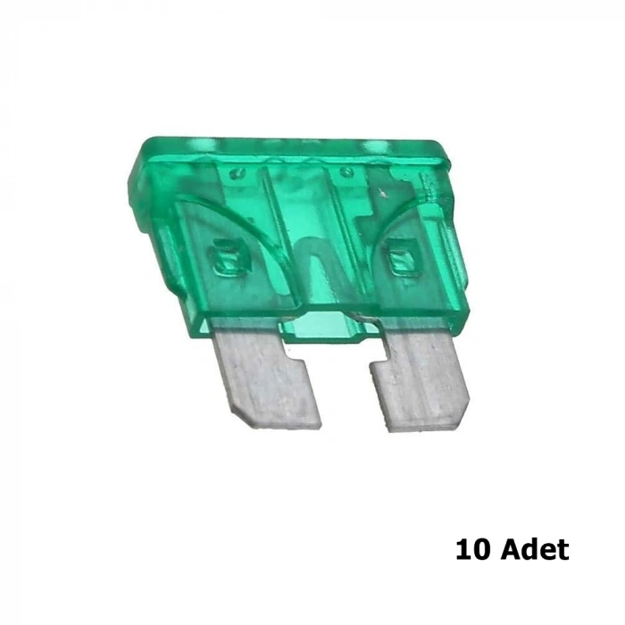 Standart Bıçak Sigorta 10'lu 30 Amper Yeşil