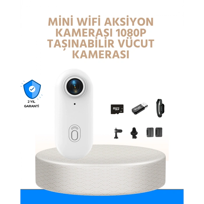 Suya ve Darbeye Dayanıklı Kompakt Spor Kamera 1080P