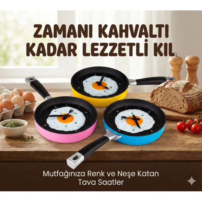 Tava Konseptli Duvar Saati