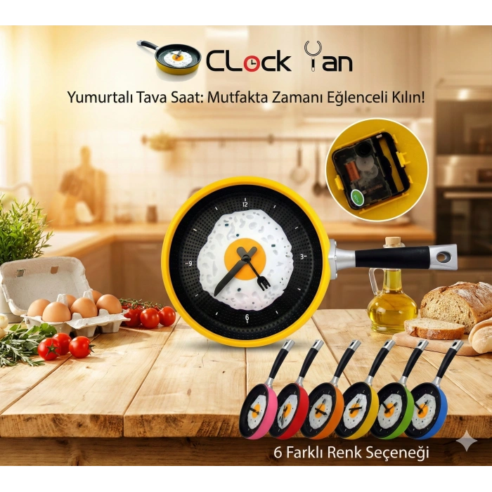 Tava Konseptli Duvar Saati