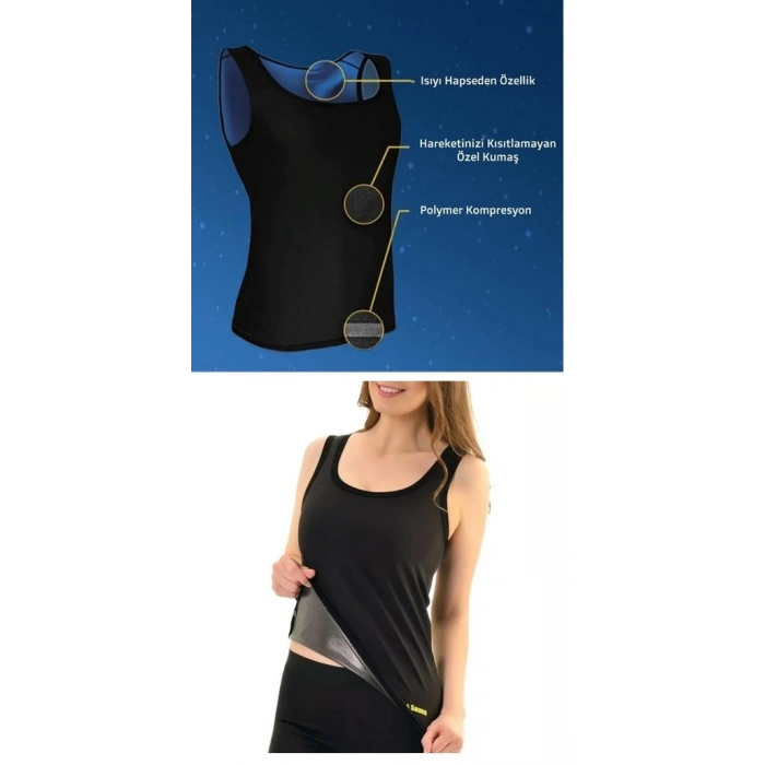 Termal Sauna Erkek Unisex Atlet ( XXL ) Neotex Terletme Atleti