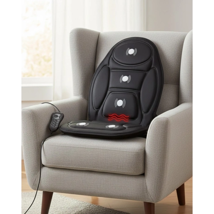 Titreşimli Masaj Minderi 5 Masaj Modu ve 3 Yoğunluk Seviyesi