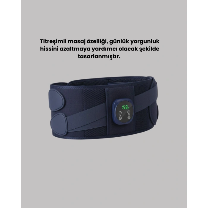 Titreşimli Masajlı Bel Kemeri Isıtmalı Destekli