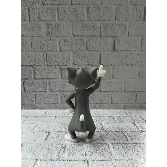 Tom Kedi Biblo 22 cm Hediyelik Dekoratif Ev Ofis Aksesuarı
