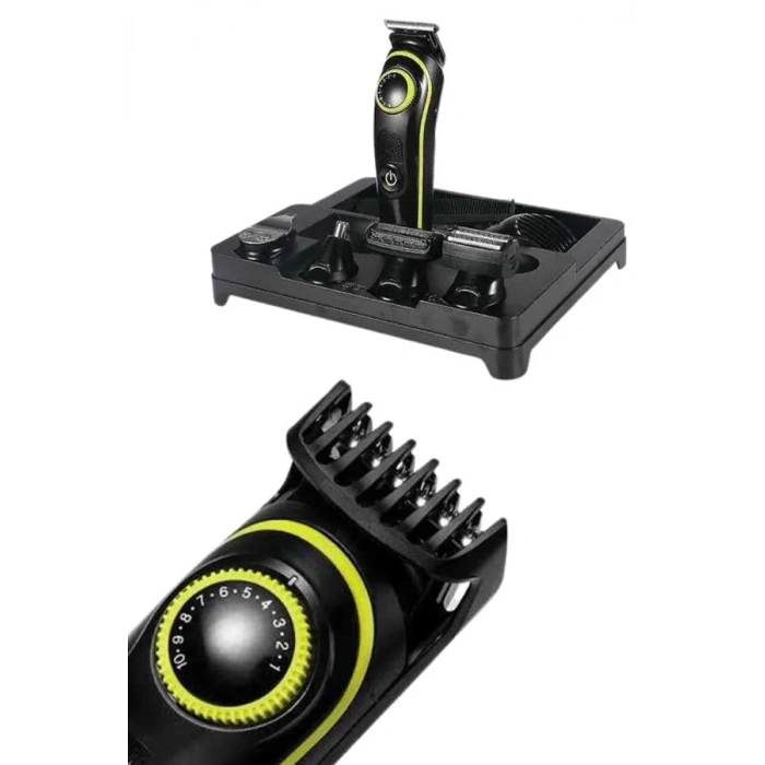 Unısex Çok Fonksiyonlu Bakım Seti Led Göstergeli Tıraş Makinesi Saç Sakal Vücut