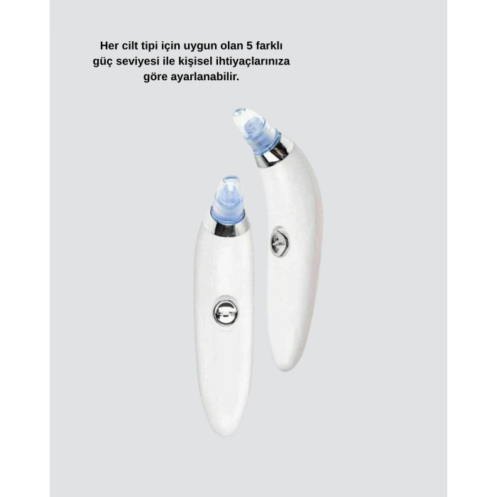 Vakumlu Siyah Nokta Temizleme Cihazı – 5 Kademe Güç ve 4 Başlıklı Derin Cilt Bakımı