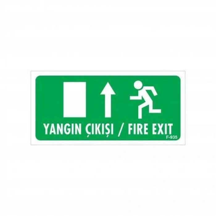 Yangın Çıkışı Yukarı Uyarı Levhası 17,5x25 KOD:935
