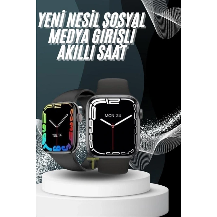 Yeni Model Akıllı Saat Dokunmatik Ekran Unisex Amoled Ekran 44 mm