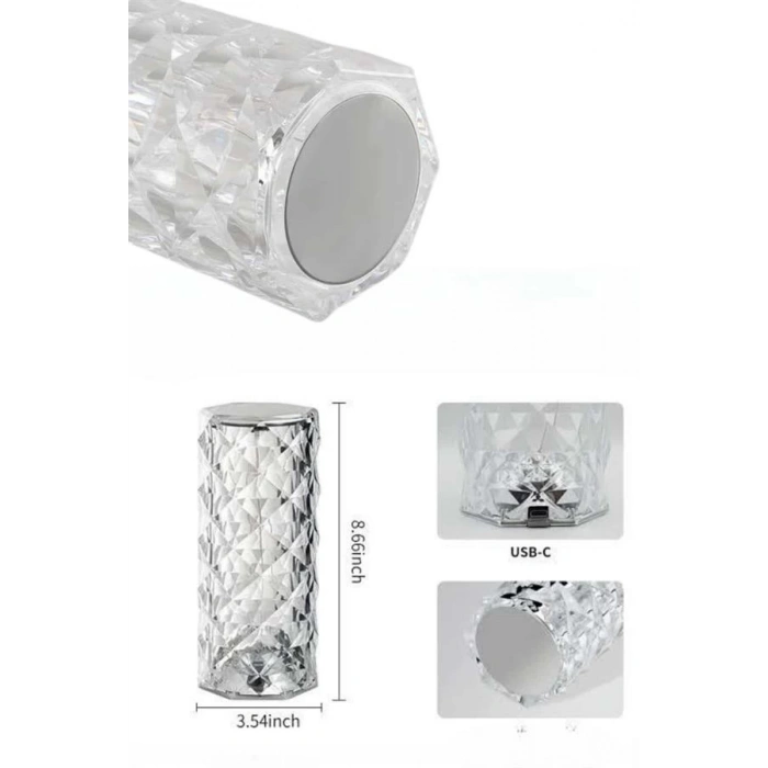 Yeni Nesil Modern Kristal Masa ve Gece Lambası Dokunmatik Renk Değiştirebilen