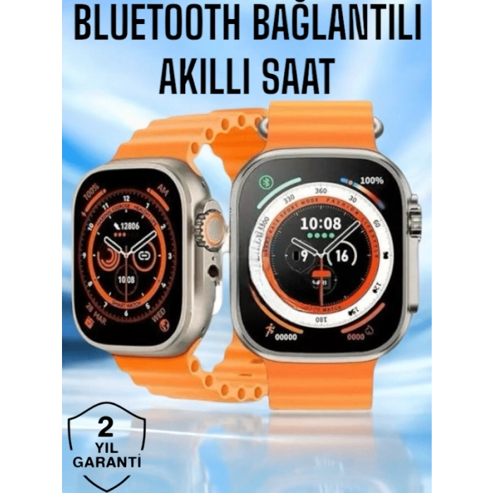 Yeni Nesil Ultra Akıllı Saat Titreşimli, Uyku & Sağlık Takibi, Çift Kordon