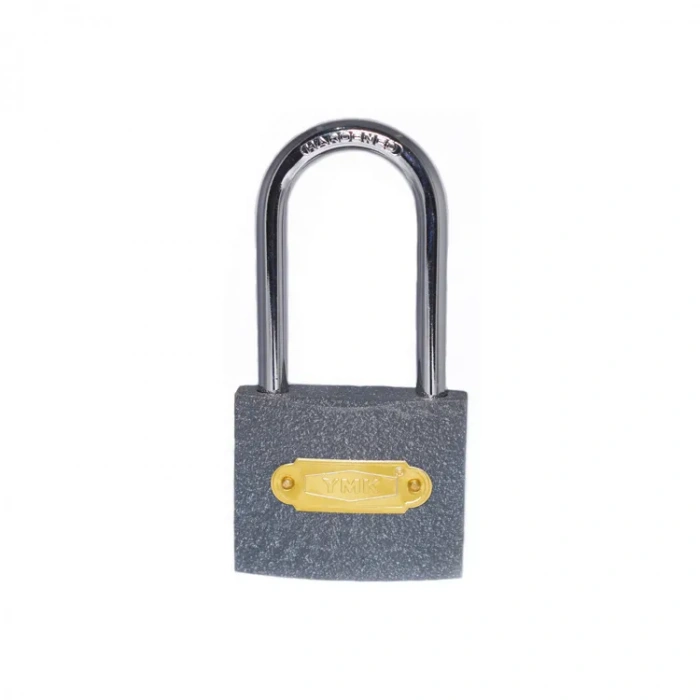 YMK Eko Gri Döküm Uzun Kancalı Asma Kilit 63mm