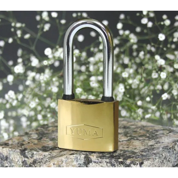 Yuma Sarı Kaplama Döküm Uzun Asma Kilit 38mm