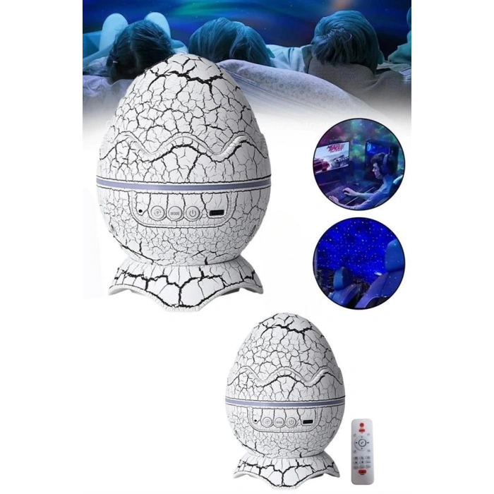 Yumurta Görünümlü Masa ve Gece Lambası Renk Değiştirebilen Projektör