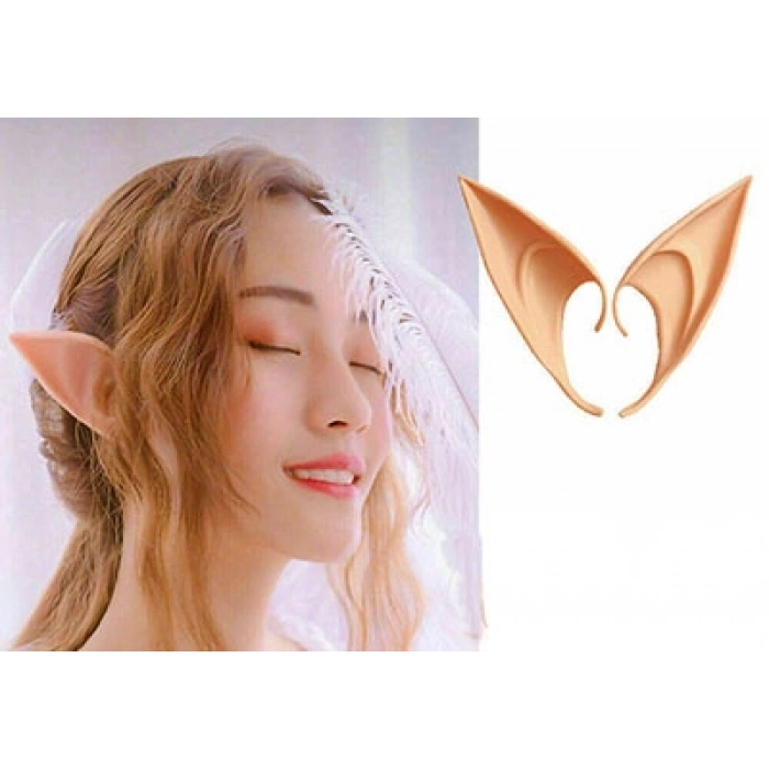 Yumuşak Malzemeden İmal Lateks Elf Kulağı 1 Çift 10x5 cm