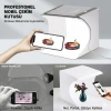 20 x 20 CM Profesyonel Stüdyo Led Işıklı Çift Sıra Ürün Fotoğraf Çekim Çadırı
