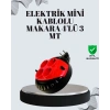 3 Metre Uzatma Kablolu 4 Prizli Makara Kırmızı