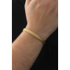 316L Çelik Altın Renk Hasır Görünüm Erkek Bileklik